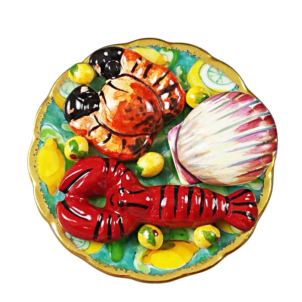 Load image into Gallery viewer, Rochard "Seafood Platter" Limoges Box