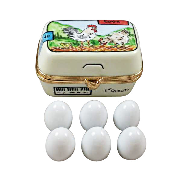Load image into Gallery viewer, Rochard "Eggs in Carton" Limoges Box