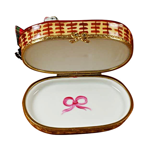 Load image into Gallery viewer, Rochard "Sewing Basket with Cat" Limoges Box