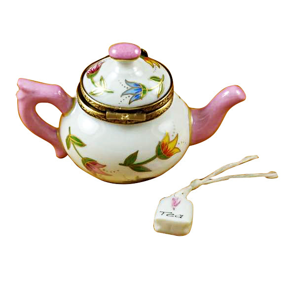 Load image into Gallery viewer, Rochard "Teapot Tulips" Limoges Box