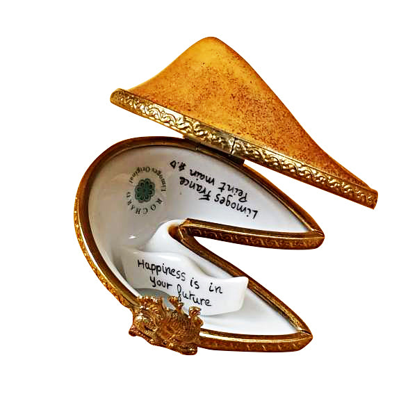 Load image into Gallery viewer, Rochard "Fortune Cookie with Removable Fortune" Limoges Box