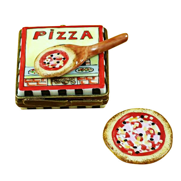 Load image into Gallery viewer, Rochard "Pizza box with Pizza" Limoges Box