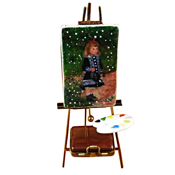 Load image into Gallery viewer, Rochard "Easel Renoir: A Girl with Watering Can" Limoges Box