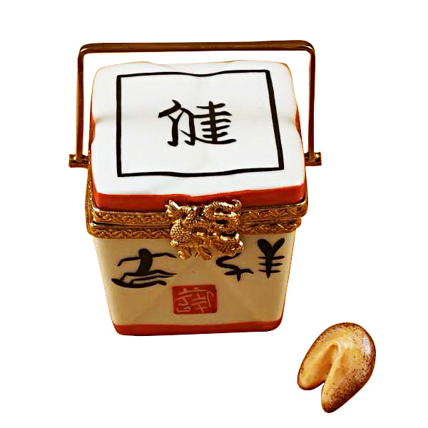 Load image into Gallery viewer, Rochard "Chinese Take Out with Calligraphy" Limoges Box