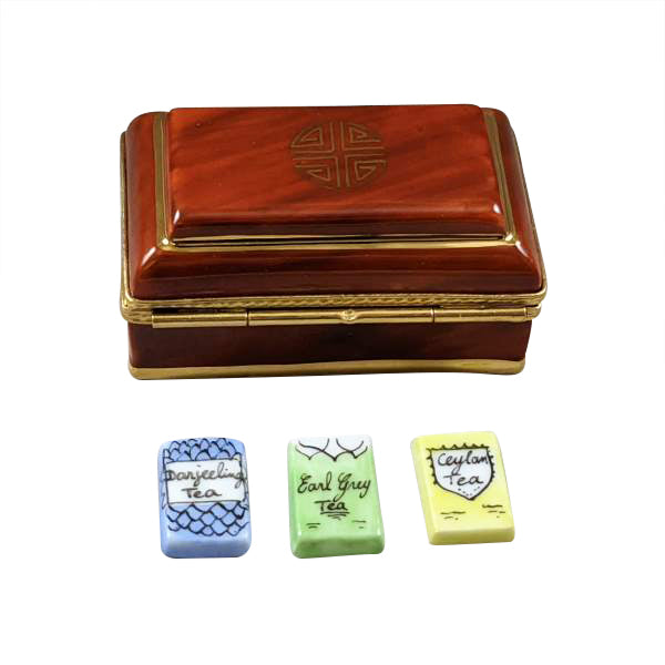 Load image into Gallery viewer, Rochard "Tea Box with 3 Removable Tea Bags" Limoges Box