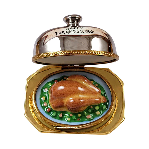 Load image into Gallery viewer, Rochard "Turkey Under Chrome - "Happy Thanksgiving"" Limoges Box