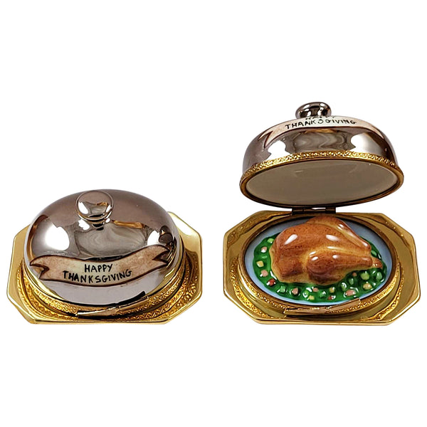 Load image into Gallery viewer, Rochard "Turkey Under Chrome - "Happy Thanksgiving"" Limoges Box