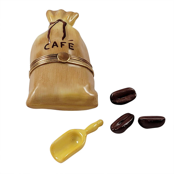 Load image into Gallery viewer, Rochard "Coffee Sack with Scoop and Beans" Limoges Box