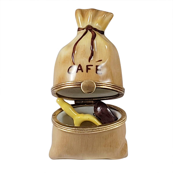 Load image into Gallery viewer, Rochard "Coffee Sack with Scoop and Beans" Limoges Box