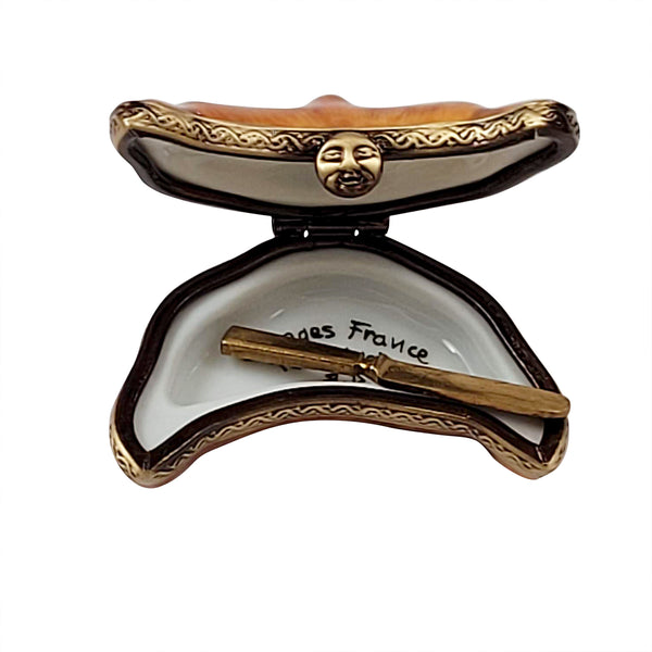 Load image into Gallery viewer, Rochard "Croissant with Removable Butter Knife" Limoges Box