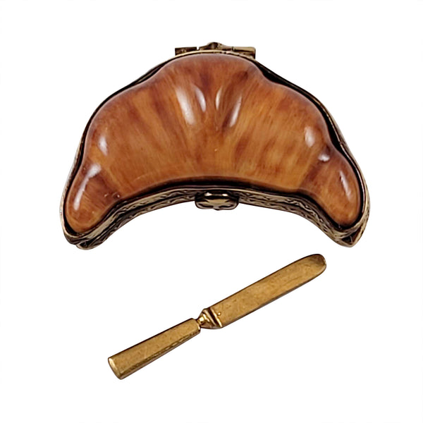 Load image into Gallery viewer, Rochard "Croissant with Removable Butter Knife" Limoges Box