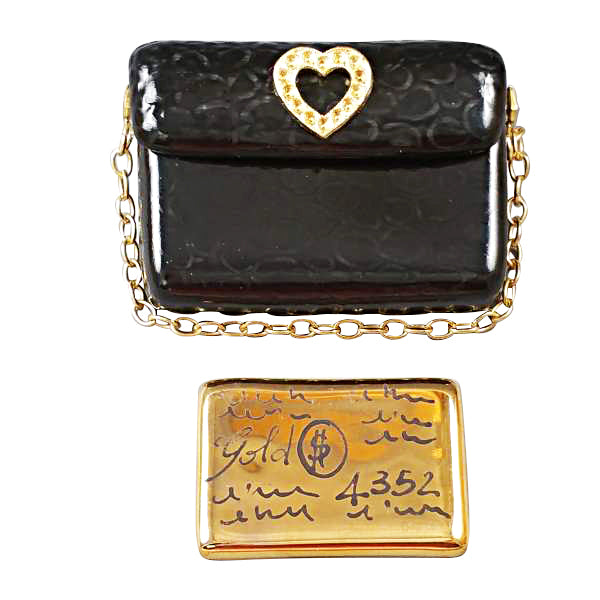 Load image into Gallery viewer, Rochard "Black Purse" Limoges Box