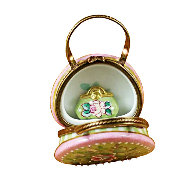 Load image into Gallery viewer, Rochard "Round Purse with Coin Wallet Victoria" Limoges Box