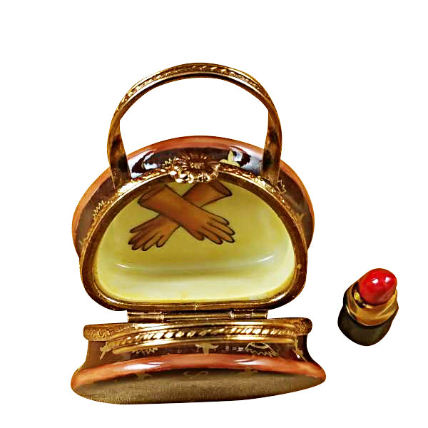 Load image into Gallery viewer, Rochard "Designer Purse with Lipstick" Limoges Box