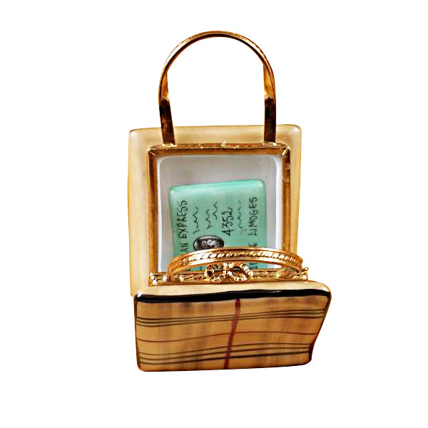Load image into Gallery viewer, Rochard "Designer Shopping Bag with Credit Card" Limoges Box