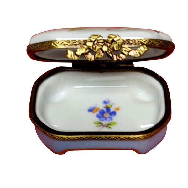 Load image into Gallery viewer, Dents De Lait Blue Footed Rectangle - Yellow Coat Limoges Box