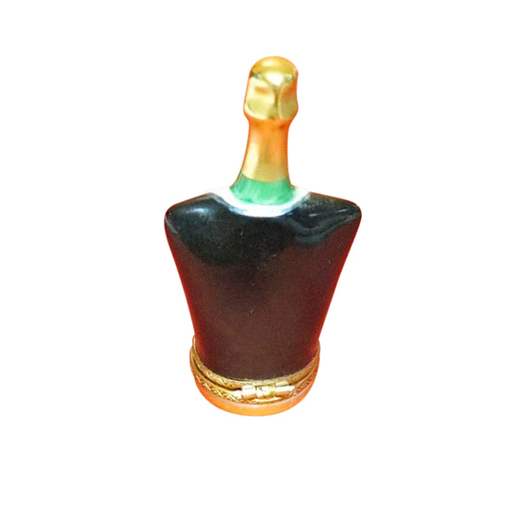 Load image into Gallery viewer, Champagne Bottle Dressed In Tuxedo Limoges Box