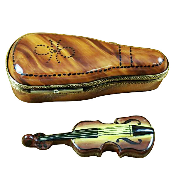 Load image into Gallery viewer, Rochard "Maplewood Violin Case with Violin" Limoges Box