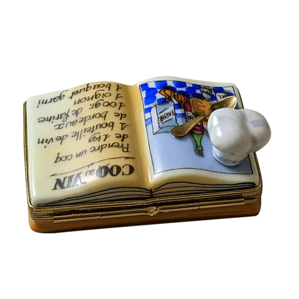 Load image into Gallery viewer, Rochard "Cookbook with Chef Hat" Limoges Box
