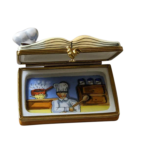 Load image into Gallery viewer, Rochard "Cookbook with Chef Hat" Limoges Box