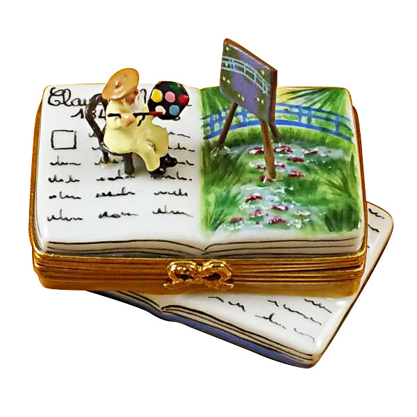 Load image into Gallery viewer, Rochard "Book Monet - Water Lilies" Limoges Box