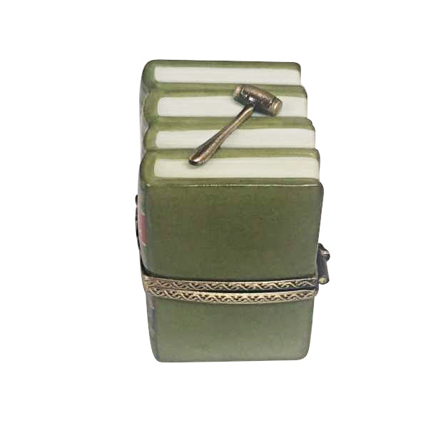Load image into Gallery viewer, Rochard "Law Books with Gavel" Limoges Box