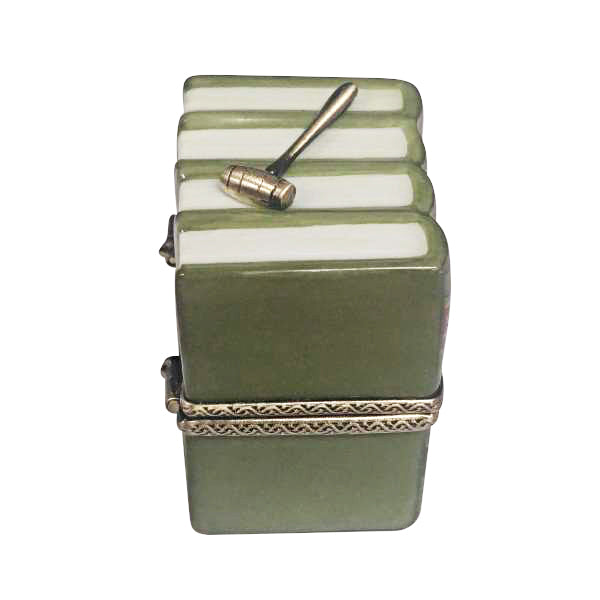 Load image into Gallery viewer, Rochard "Law Books with Gavel" Limoges Box