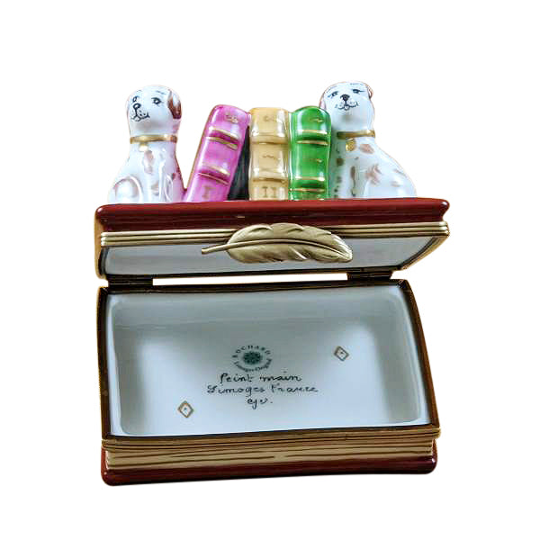 Load image into Gallery viewer, Rochard "Dog Bookends" Limoges Box