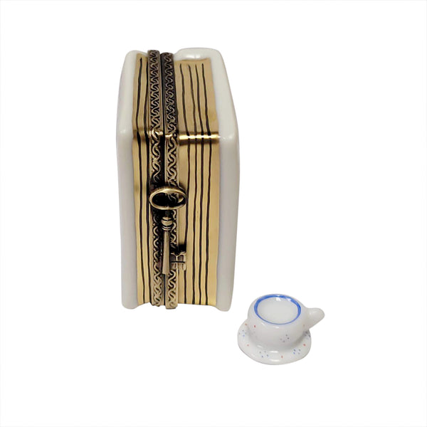 Load image into Gallery viewer, Rochard "Alice In Wonderland Book with Tea Cup" Limoges Box