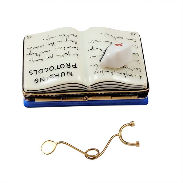 Load image into Gallery viewer, Rochard "Nursing Book with Stethoscope" Limoges Box