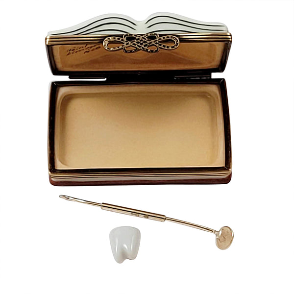 Load image into Gallery viewer, Rochard "Dentist Book with Removable Instrument and Tooth" Limoges Box