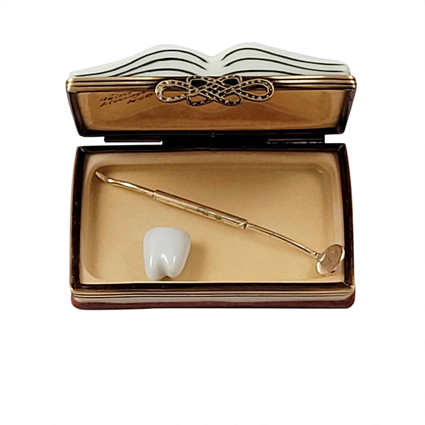 Load image into Gallery viewer, Rochard "Dentist Book with Removable Instrument and Tooth" Limoges Box
