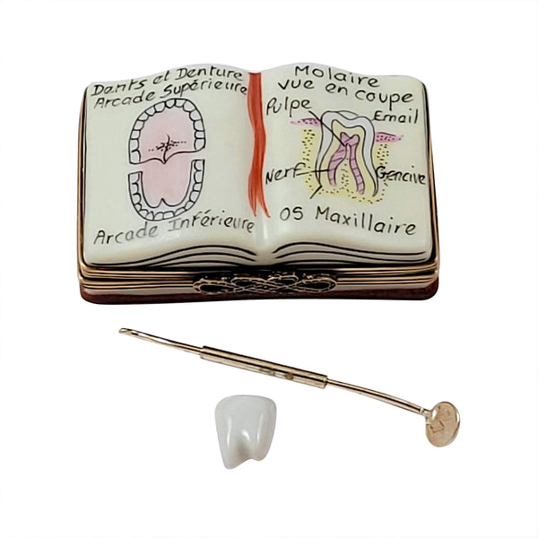 Load image into Gallery viewer, Rochard "Dentist Book with Removable Instrument and Tooth" Limoges Box