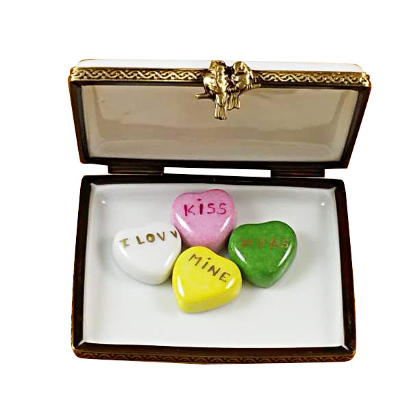 Load image into Gallery viewer, Rochard "Envelope with Conversation Hearts" Limoges Box