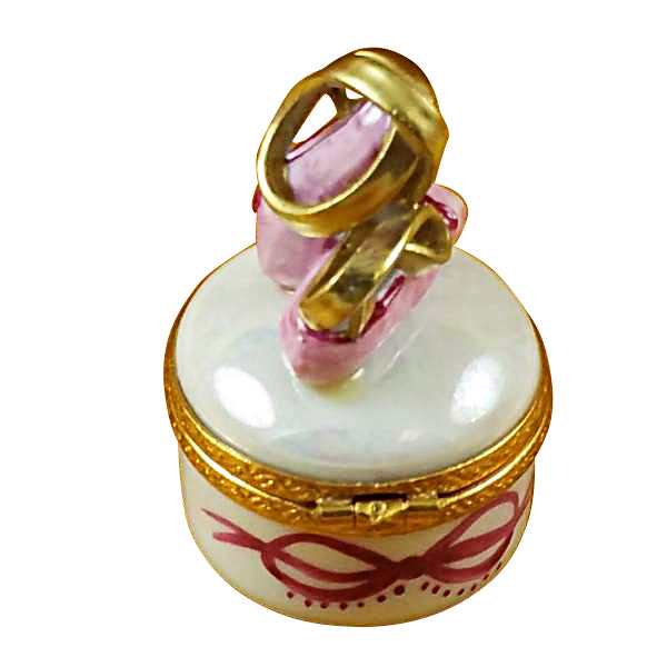 Load image into Gallery viewer, Rochard "Ballet Shoes on Round" Limoges Box