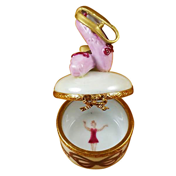 Load image into Gallery viewer, Rochard "Ballet Shoes on Round" Limoges Box