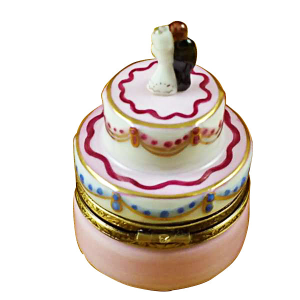 Load image into Gallery viewer, Rochard "Mini Wedding Cake with Bride and Groom" Limoges Box