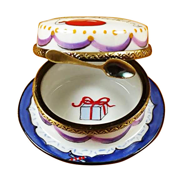 Load image into Gallery viewer, Rochard "Happy Birthday Cake - Vanilla" Limoges Box