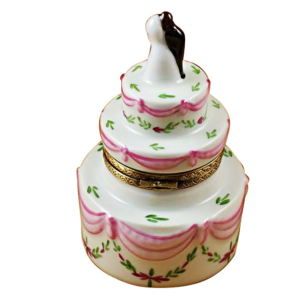 Load image into Gallery viewer, Rochard "Wedding Cake with Bride and Groom" Limoges Box