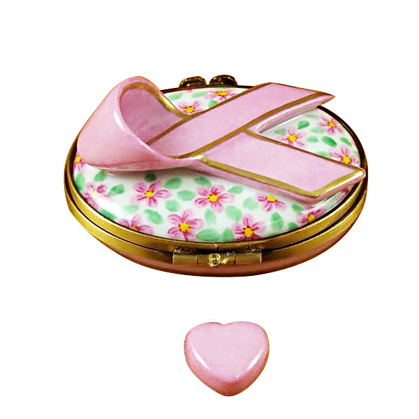 Load image into Gallery viewer, Rochard "Pink Breast Cancer Ribbon" Limoges Box