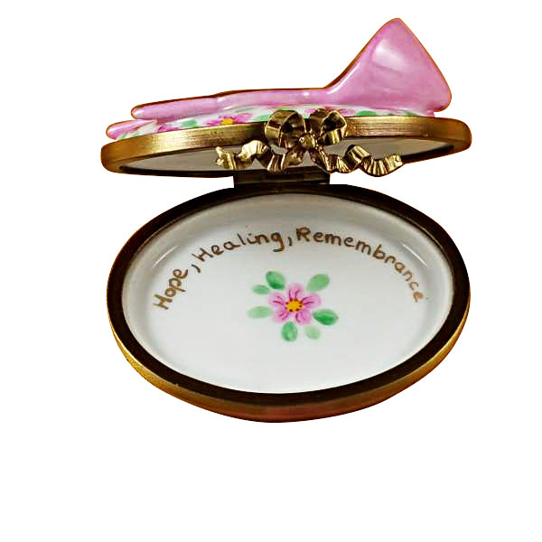 Load image into Gallery viewer, Rochard "Pink Breast Cancer Ribbon" Limoges Box