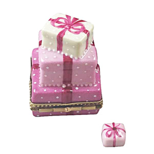 Rochard "Pink Birthday Cake with Present" Limoges Box