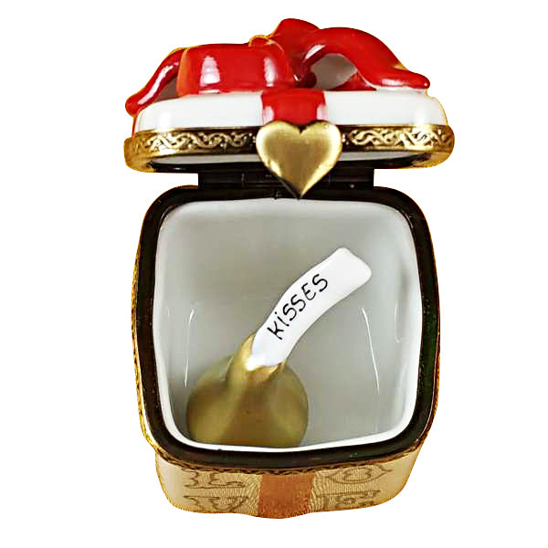 Load image into Gallery viewer, Rochard "Love Gift box with XO/XO & Removable Kiss" Limoges Box