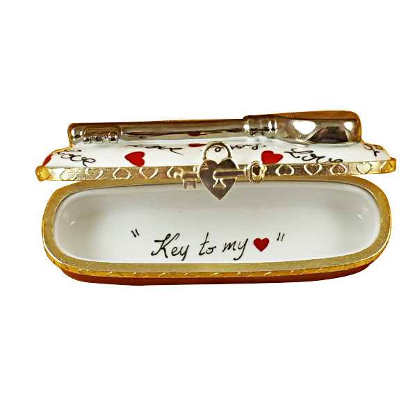 Load image into Gallery viewer, Rochard "Key to My Heart" Limoges Box