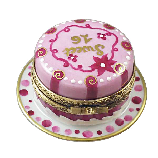 Load image into Gallery viewer, Rochard "Sweet Sixteen Birthday Cake" Limoges Box