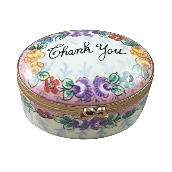 Load image into Gallery viewer, Rochard "Thank You Oval" Limoges Box