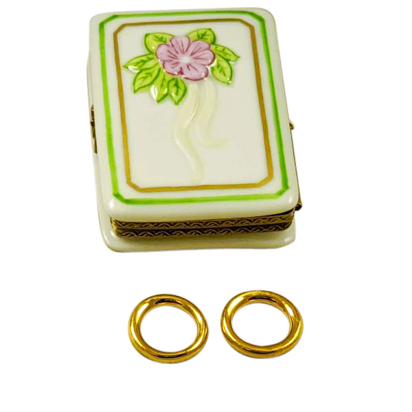 Load image into Gallery viewer, Rochard "Wedding Book With 2 Removable Gold Rings" Limoges Box