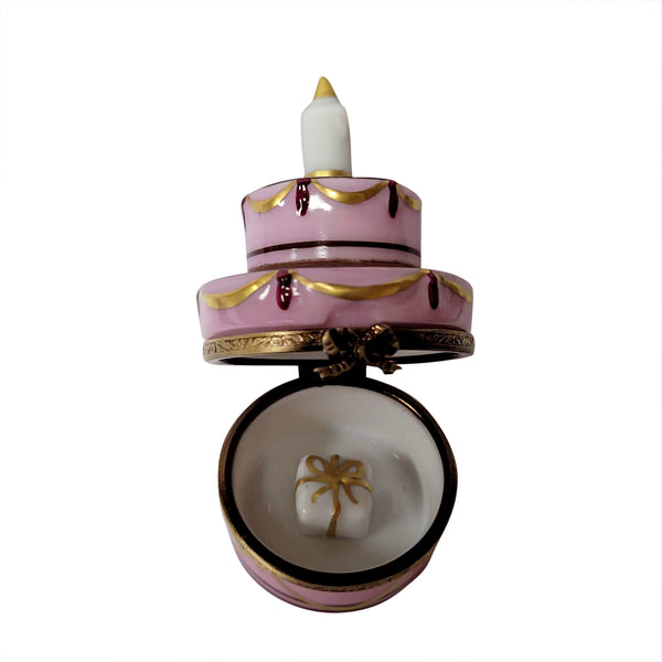 Load image into Gallery viewer, Rochard "Birthday Cake with Candle" Limoges Box