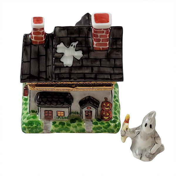 Load image into Gallery viewer, Rochard "Haunted House with Removable Ghost" Limoges Box