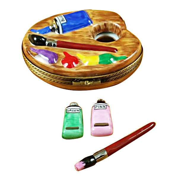 Load image into Gallery viewer, Rochard "Painter's Palette with Paints" Limoges Box